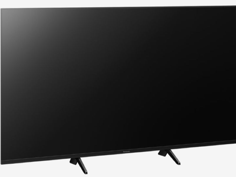 Showing the black screen of a Panasonic Ultra HD TV